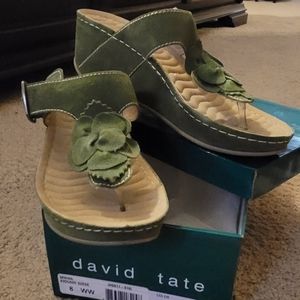 Avacado Green Suede Sandals